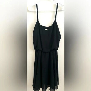 Vintage Positively ellyn spaghetti straps drawstring waist black  mini dress 14